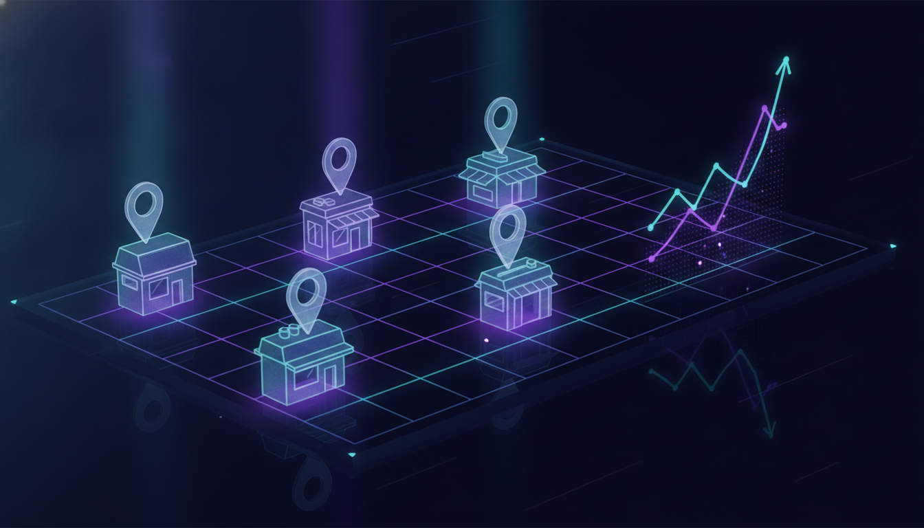 Local SEO map pins and search advertising analytics